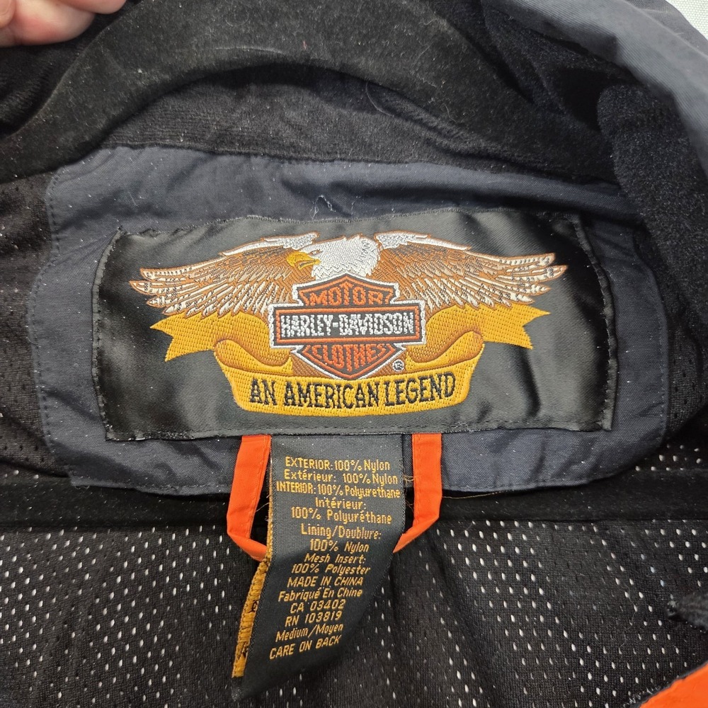 Mens Harley Davidson Rain Jacket With Hood An American Legend Size Medium - Picture 12 of 16